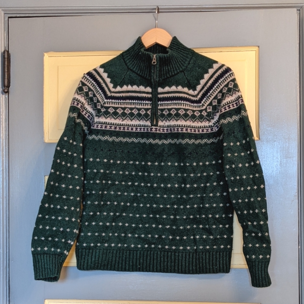 J. Crew half-zip Nordic sweater
